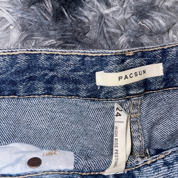 PacSun high rise festival denim shirt shorts - Picture 6 of 7